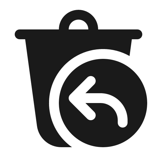 Delete arrow back 16 filled icon, filled style, from Fluent UI System Icons