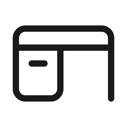 Desk 20 regular icon, solid style, from Fluent UI System Icons