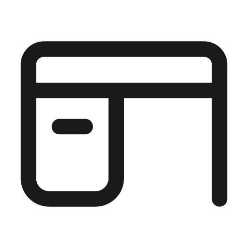 Desk 24 regular icon, solid style, from Fluent UI System Icons