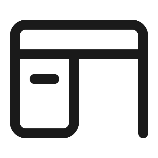 Desk 32 regular icon, solid style, from Fluent UI System Icons