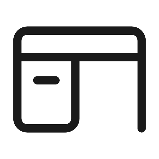 Desk 48 regular icon, solid style, from Fluent UI System Icons