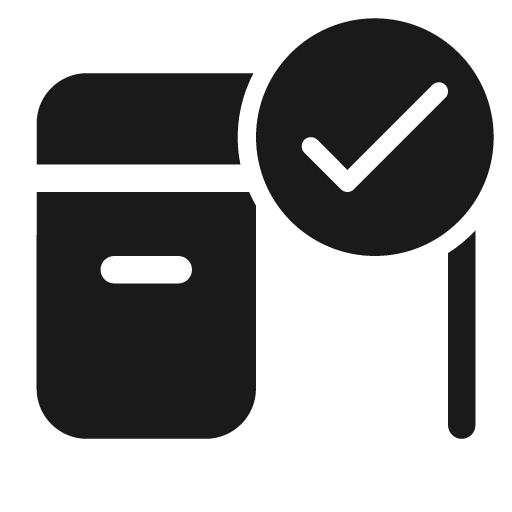 Desk checkmark 28 filled icon, filled style, from Fluent UI System Icons