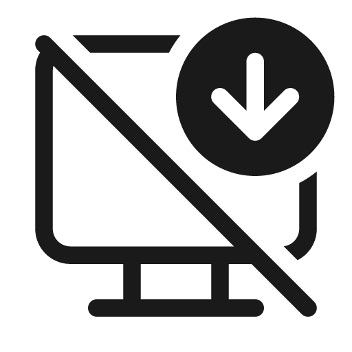 Desktop arrow down off 20 regular icon, solid style, from Fluent UI System Icons