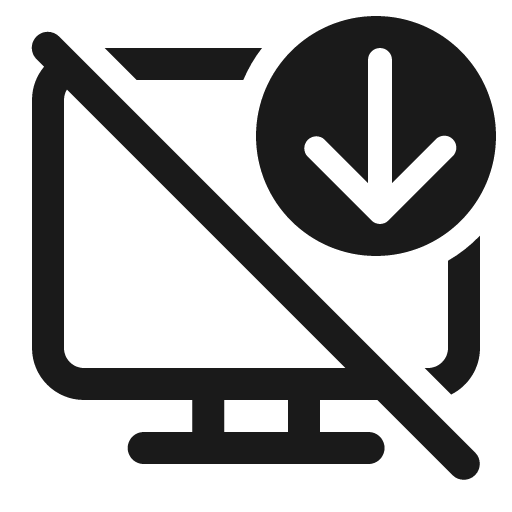 Desktop arrow down off 32 regular icon, solid style, from Fluent UI System Icons