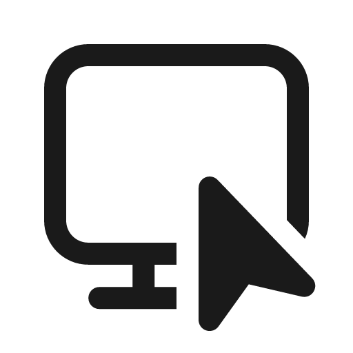 Desktop cursor 16 regular icon, solid style, from Fluent UI System Icons
