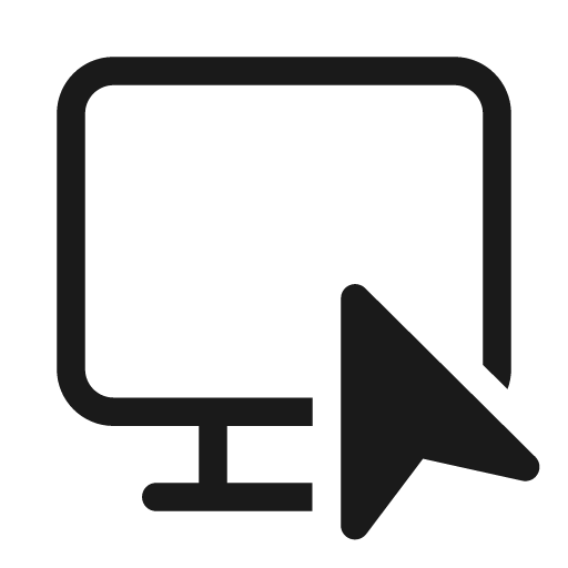 Desktop cursor 20 regular icon, solid style, from Fluent UI System Icons