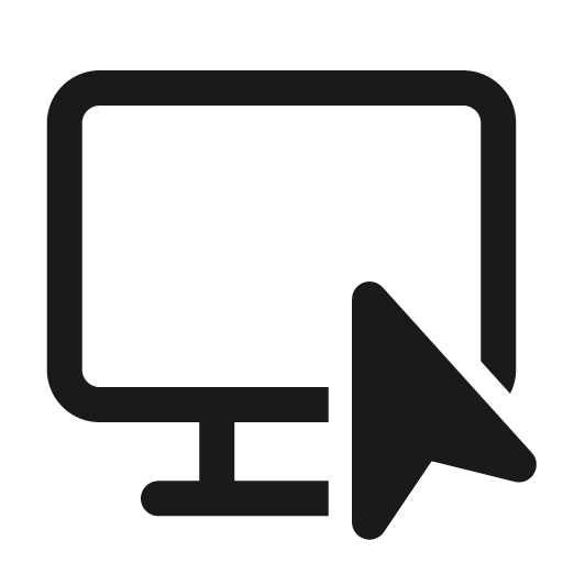 Desktop cursor 24 regular icon, solid style, from Fluent UI System Icons