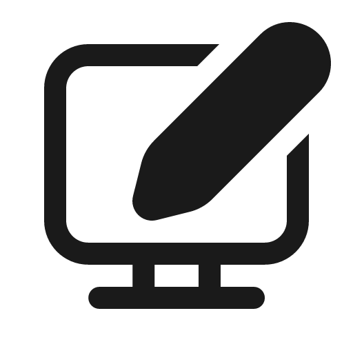 Desktop edit 16 regular icon, solid style, from Fluent UI System Icons