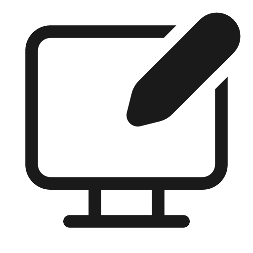 Desktop edit 20 regular icon, solid style, from Fluent UI System Icons