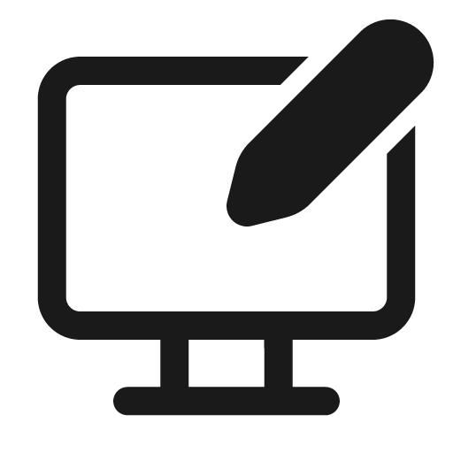 Desktop edit 24 regular icon, solid style, from Fluent UI System Icons