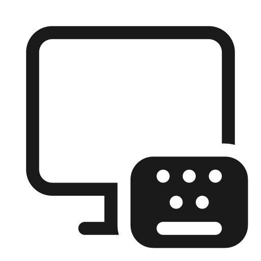 Desktop keyboard 20 regular icon, solid style, from Fluent UI System Icons