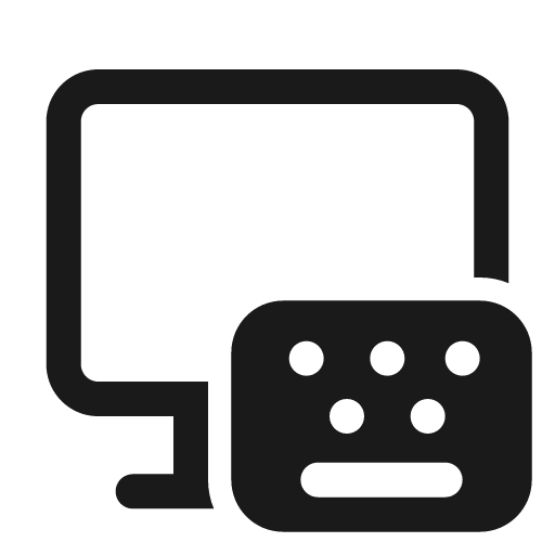 Desktop keyboard 24 regular icon, solid style, from Fluent UI System Icons