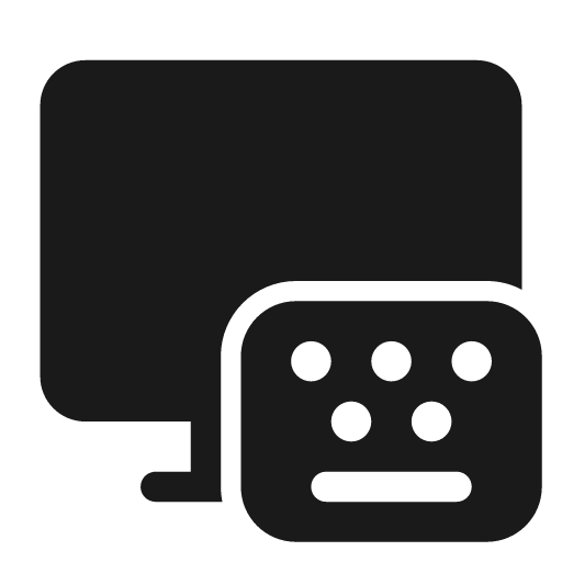 Desktop keyboard 28 filled icon, filled style, from Fluent UI System Icons