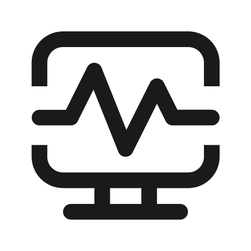 Desktop pulse 16 regular icon, solid style, from Fluent UI System Icons