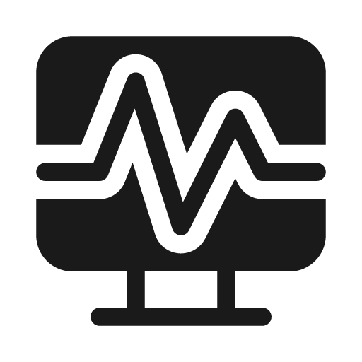 Desktop pulse 20 filled icon, filled style, from Fluent UI System Icons