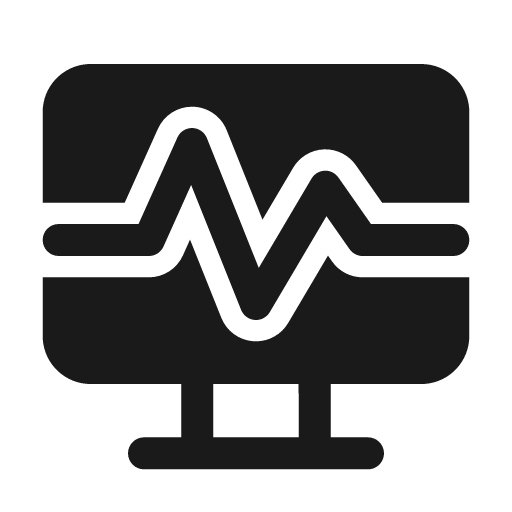Desktop pulse 24 filled icon, filled style, from Fluent UI System Icons