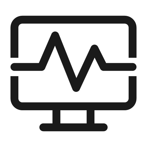 Desktop pulse 28 regular icon, solid style, from Fluent UI System Icons