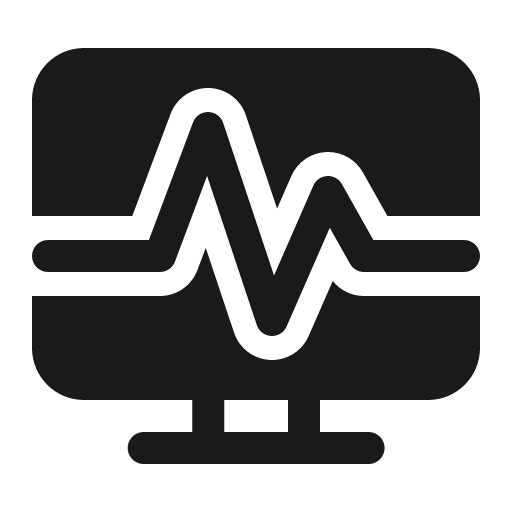 Desktop pulse 32 filled icon, filled style, from Fluent UI System Icons