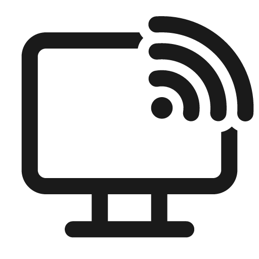 Desktop signal 24 regular icon, solid style, from Fluent UI System Icons