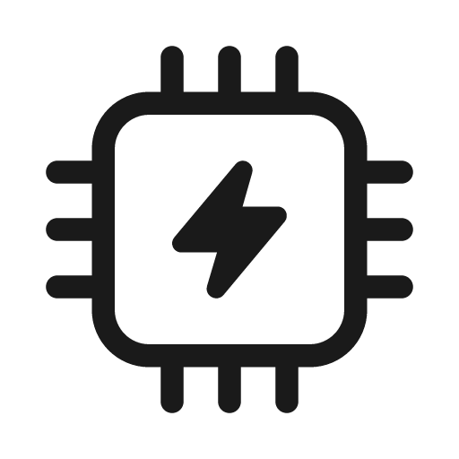 Developer board lightning 20 regular icon, solid style, from Fluent UI System Icons