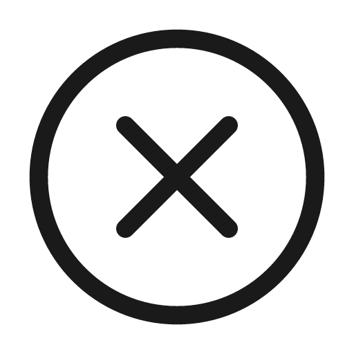 Dismiss circle 48 regular icon, solid style, from Fluent UI System Icons