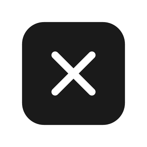 Dismiss square 20 filled icon, filled style, from Fluent UI System Icons