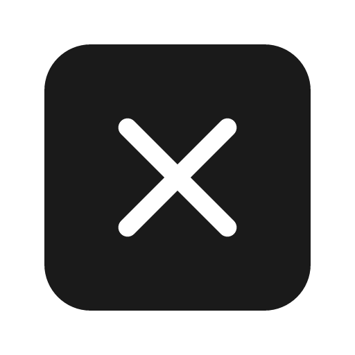 Dismiss square 48 filled icon, filled style, from Fluent UI System Icons
