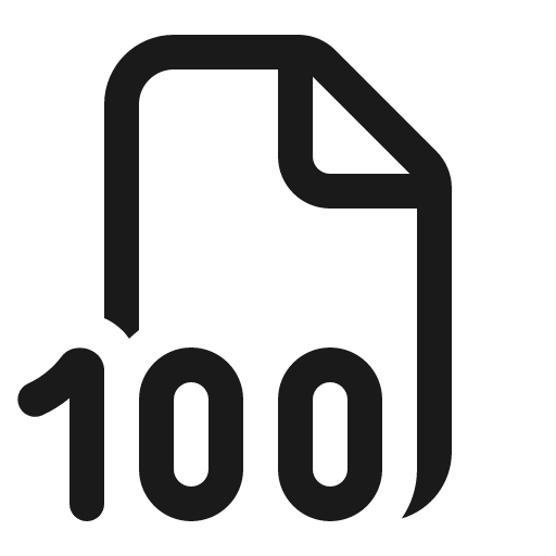 Document 100 16 regular icon, solid style, from Fluent UI System Icons