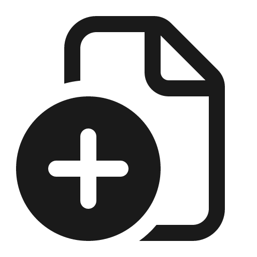 Document add 16 regular icon, solid style, from Fluent UI System Icons