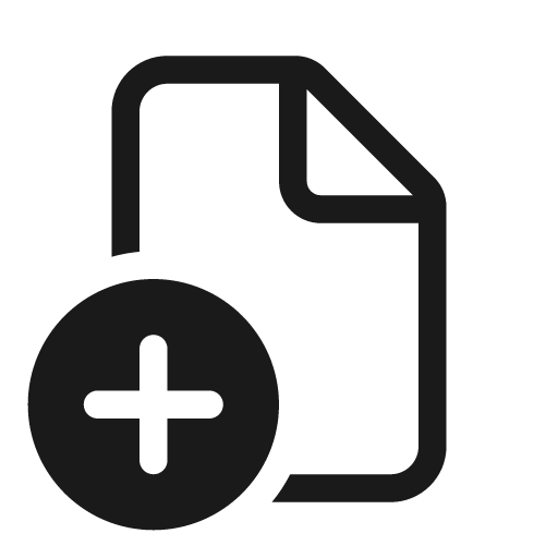 Document add 20 regular icon, solid style, from Fluent UI System Icons
