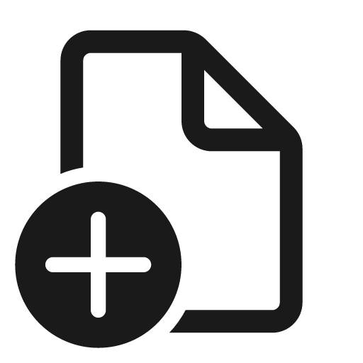 Document add 24 regular icon, solid style, from Fluent UI System Icons