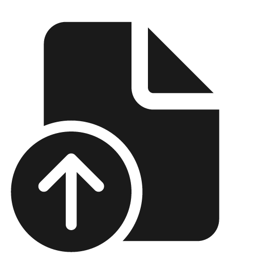 Document arrow up 24 filled icon, filled style, from Fluent UI System Icons