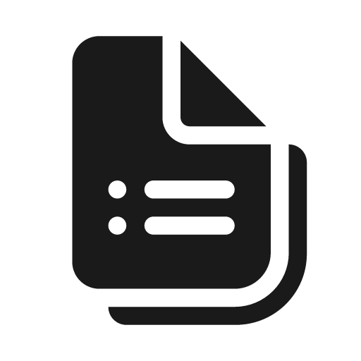 Document bullet list multiple 20 filled icon, filled style, from Fluent UI System Icons