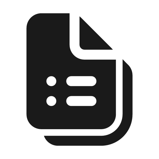Document bullet list multiple 24 filled icon, filled style, from Fluent UI System Icons