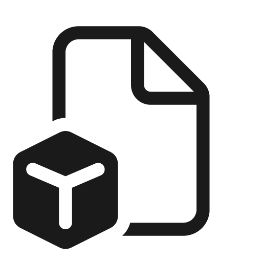 Document cube 20 regular icon, solid style, from Fluent UI System Icons