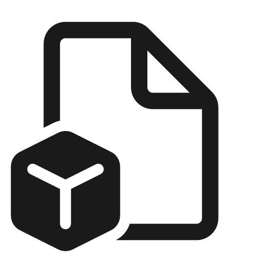 Document cube 24 regular icon, solid style, from Fluent UI System Icons