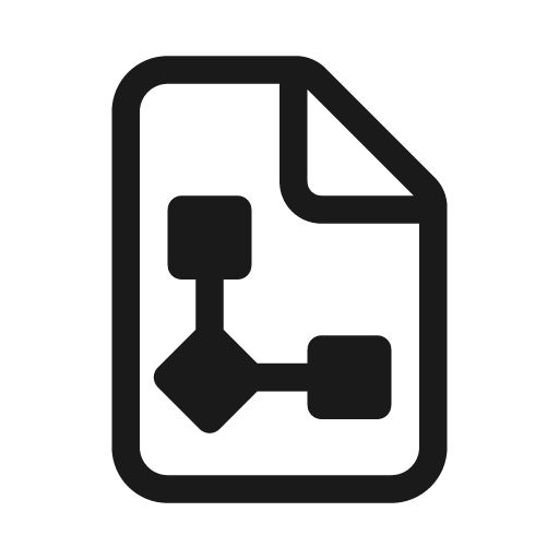 Document flowchart 20 regular icon, solid style, from Fluent UI System Icons