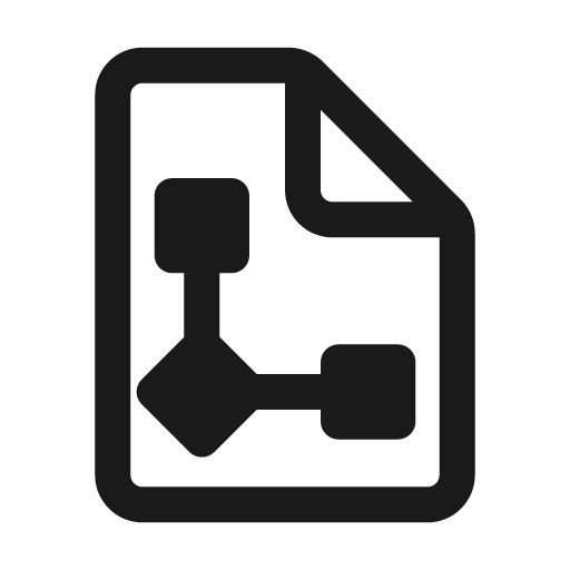 Document flowchart 24 regular icon, solid style, from Fluent UI System Icons