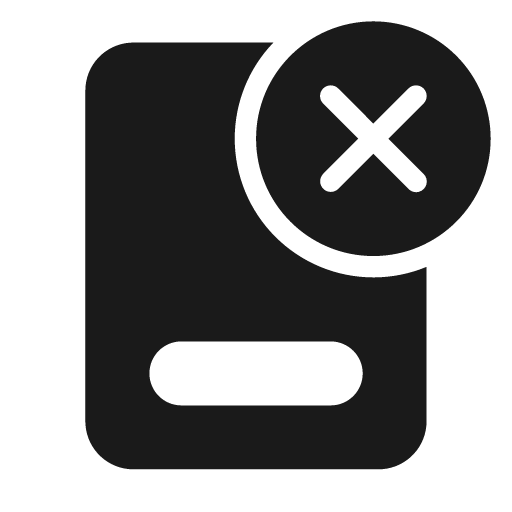 Document footer dismiss 24 filled icon, filled style, from Fluent UI System Icons