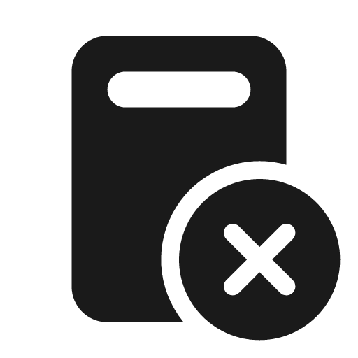 Document header dismiss 20 filled icon, filled style, from Fluent UI System Icons