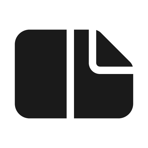 Document landscape split 20 filled icon, filled style, from Fluent UI System Icons