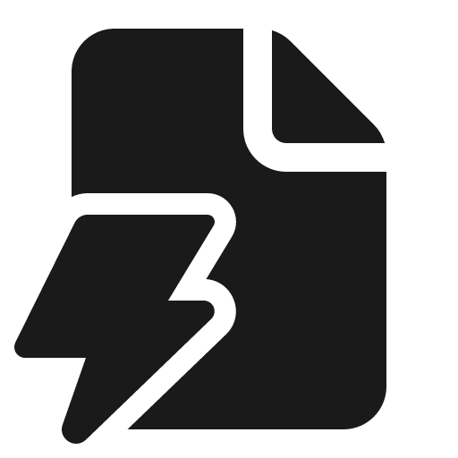 Document lightning 32 filled icon, filled style, from Fluent UI System Icons
