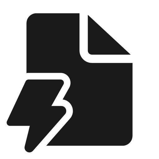 Document lightning 48 filled icon, filled style, from Fluent UI System Icons