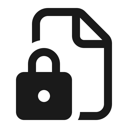 Document lock 16 regular icon, solid style, from Fluent UI System Icons