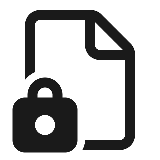 Document lock 32 regular icon, solid style, from Fluent UI System Icons