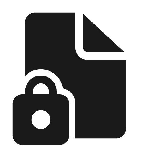 Document lock 48 filled icon, filled style, from Fluent UI System Icons