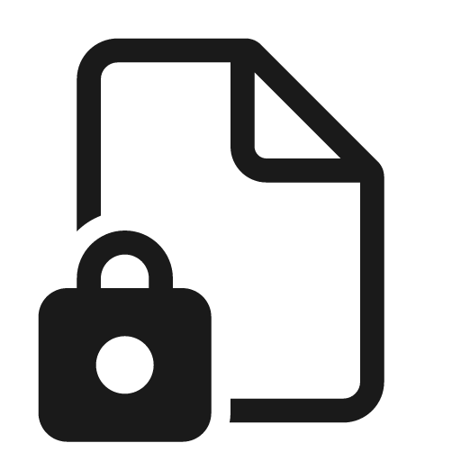 Document lock 48 regular icon, solid style, from Fluent UI System Icons