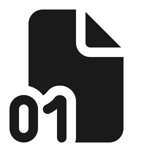 Document number 1 16 filled icon, filled style, from Fluent UI System Icons