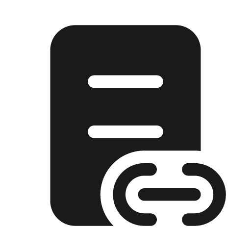 Document one page link 20 filled icon, filled style, from Fluent UI System Icons