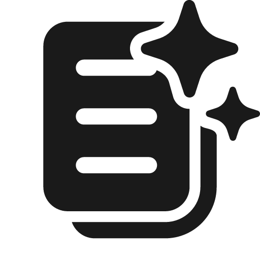 Document one page multiple sparkle 24 filled icon, filled style, from Fluent UI System Icons